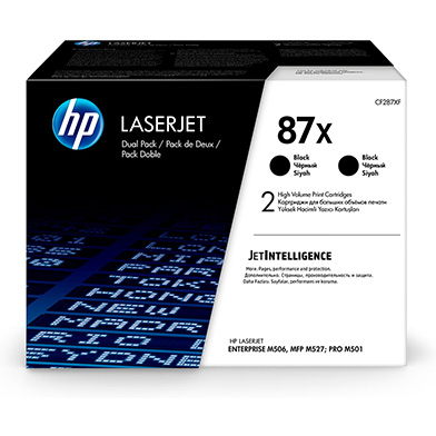 HP 87XD Black High Yield Toner Cartridge Dual Pack (2 x 18,000 Pages) 